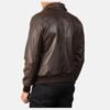 Aaron-Brown-Leather-Bomber-Jacket-2.jpg Shirt Style Brown Leather Bomber Jacket