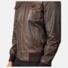 Aaron-Brown-Leather-Bomber-Jacket-3.jpg Shirt Style Brown Leather Bomber Jacket