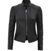 Amy-Womens-Brown-Fitted-Leather-Jacket-Black-1.png Women's Black Leather Jacket
