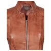 Amy Womens Brown Fitted Leather Jacket