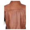 Amy Womens Brown Fitted Leather Jacket