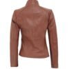 Anzio-Womens-Tan-Asymmetrical-Biker-Leather-Jacket-2.jpg Women's Biker Leather Jacket