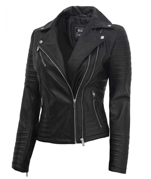 Black_Slim_fit_Jacket_for_Women.jpg Quilted Biker Leather Jacket