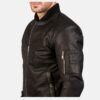 Ma-1 Black Leather Bomber Jacket