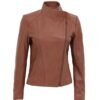 Brown-Womens-Tan-Asymmetrical-Biker-Leather-Jacket.jpg SlimFit Motorcycle leather Jacket for Women