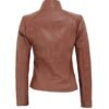 Brown-Womens-Tan-Asymmetrical-Biker-Leather-Jacket-back.jpg SlimFit Motorcycle leather Jacket for Women