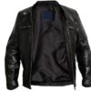 Cafe Racer Black Motorcycle Biker Leather Jacket