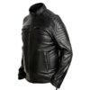 Cafe Racer Black Motorcycle Biker Leather Jacket