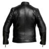 Cafe Racer Black Motorcycle Biker Leather Jacket
