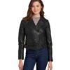 Carly Genuine Leather Motorcycle Jacket