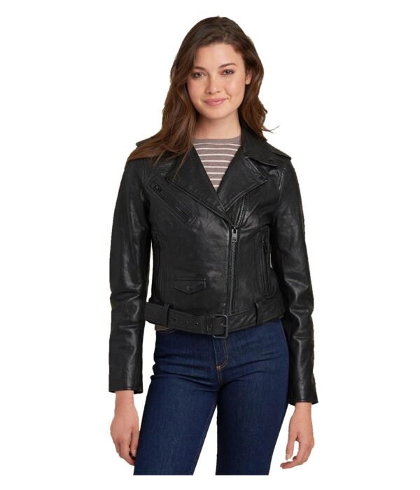 Carly Genuine Leather Motorcycle Jacket