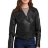 Carly Genuine Leather Motorcycle Jacket