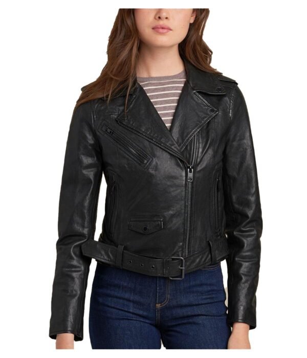 Carly Genuine Leather Motorcycle Jacket
