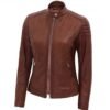 Carrie-Brown-Slim-Fitted-Leather-Jacket-Women-1.jpg Women Carrie Brown Slim Fit Leather Jacket 3