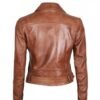 Elisa Womens Light Brown Leather Jacket