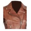 Elisa Womens Light Brown Leather Jacket