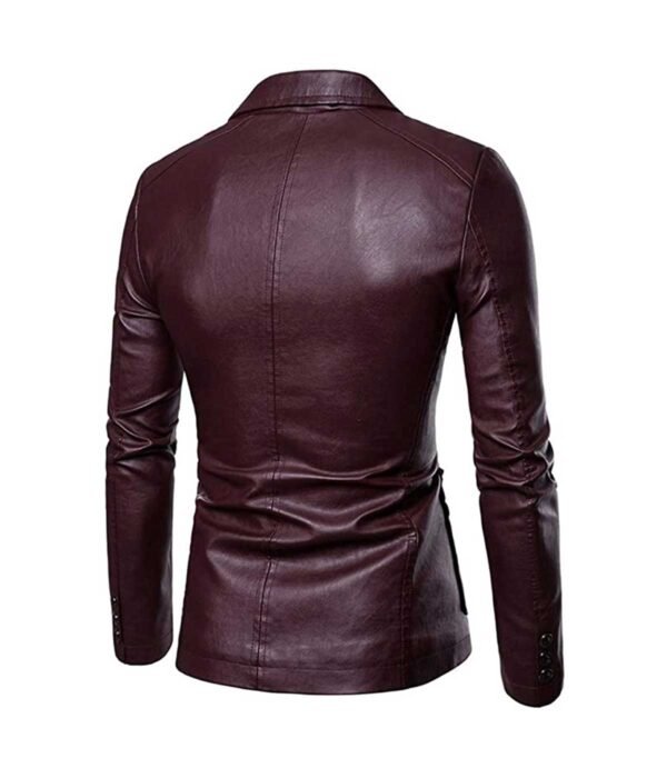 Men's Leather Slim Fit Coat Fashion Stylish Blazer