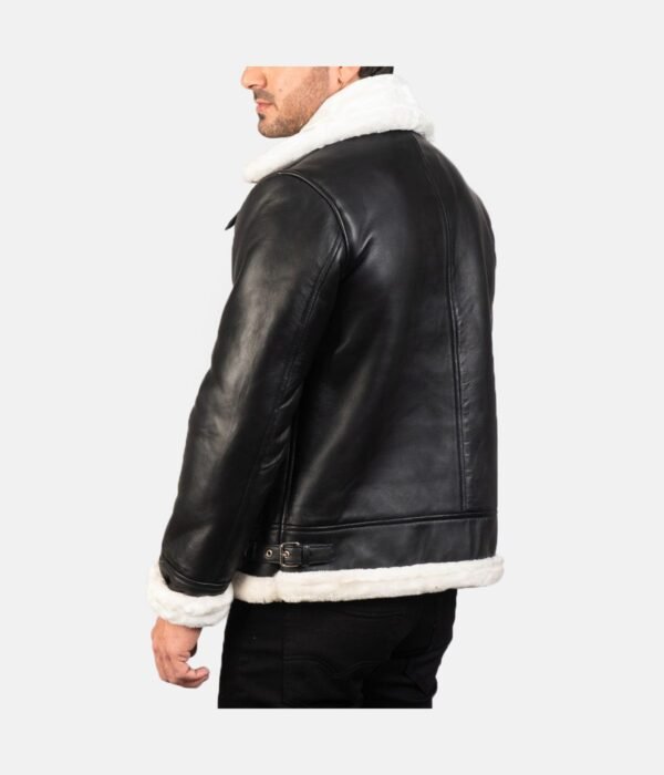 Francis-B-3-Black-White-Leather-Bomber-Jacket3