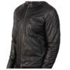 Gatsby Black Leather Biker Jacket