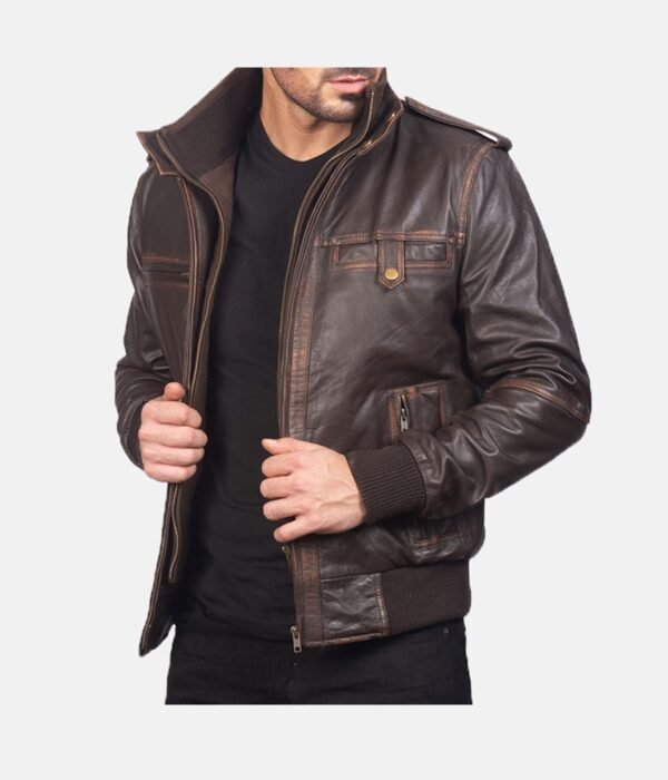 Glen-Street-Brown-Leather-Bomber-Jacket-4.jpg Glen Street Brown Leather Bomber Jacket