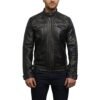 Mens Distressed Biker Leather Jacket