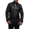 Mens Distressed Biker Leather Jacket
