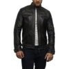 Mens Distressed Biker Leather Jacket