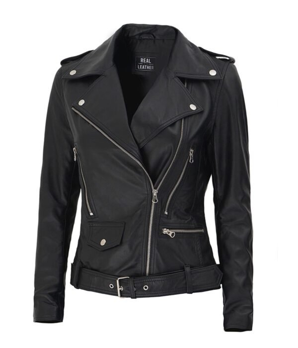 Marcella-Womens-Leather-Black-Biker-Jacket-1.jpg Marcella Womens Leather Black Biker Jacket