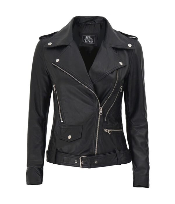 Marcella-Womens-Leather-Black-Biker-Jacket-3.jpg Marcella Womens Leather Black Biker Jacket