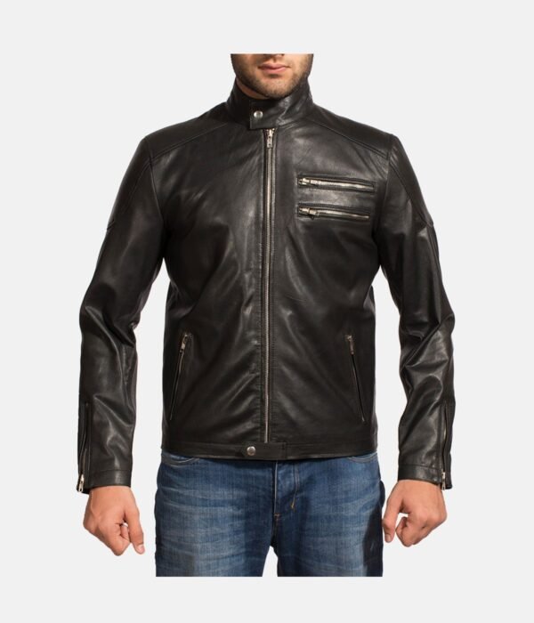Black Leather Biker Jacket