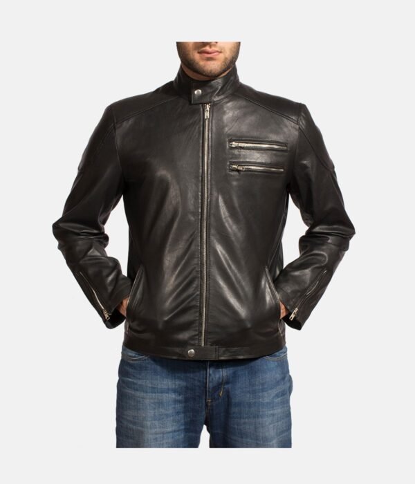 Black Leather Biker Jacket