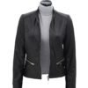 Rachel-Womens-Black-Slim-Fit-Leather-Jacket-3.jpg Womens Black Leather Jacket in Slim Fit Style