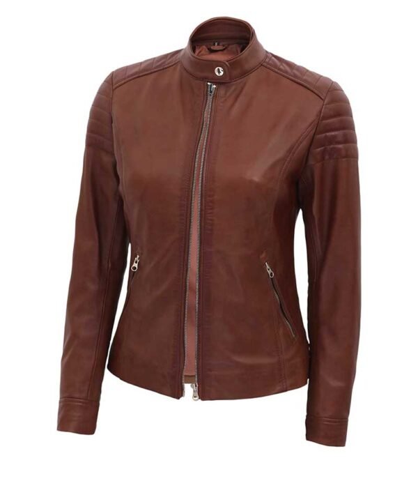 Brown Biker Leather Jacket