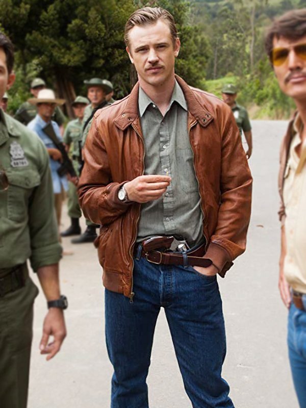 Narcos Steve Murphy Bomber Leather Jacket