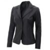 Surrey Black Leather Blazer Jacket Womens