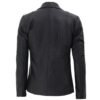 Surrey Black Leather Blazer Jacket Womens