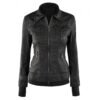 Tralee Black Women Hooded Leather Jacket