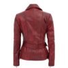 Victoria-Womens-Distressed-Leather-Jacket-Red-back.jpg Women's Distressed Leather Jacket Red pocket 02