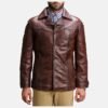 Brown Notch Style Leather Jacket