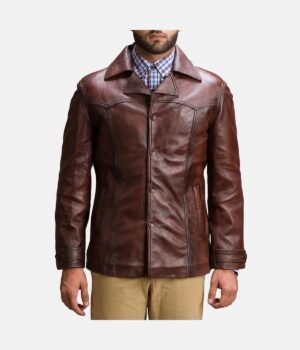 Brown Notch Style Leather Jacket