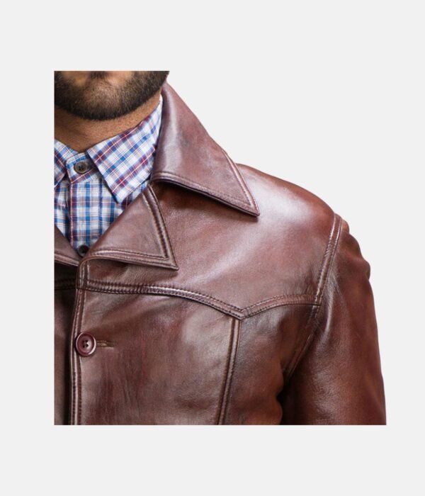 Brown Notch Style Leather Jacket