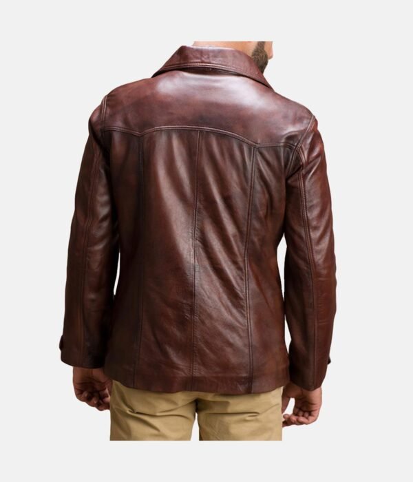 Brown Notch Style Leather Jacket