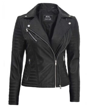 Quilted Biker Leather Jacket