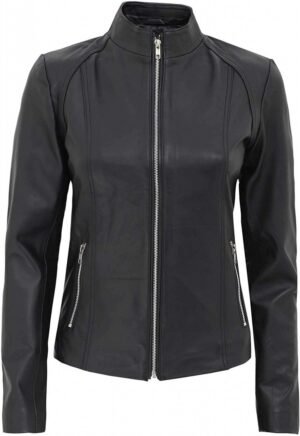 Cafe Racer Black Leather Jacket