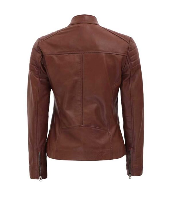 Brown Biker Leather Jacket