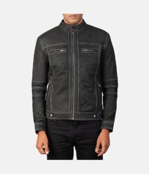 Youngster Distressed Black Leather Jacket