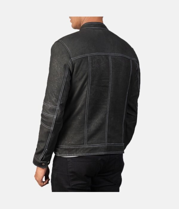 Youngster Distressed Black Leather Jacket