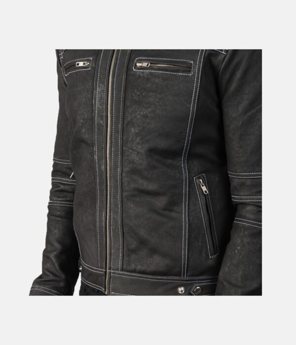 Youngster Distressed Black Leather Jacket