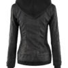 Black Hooded Leather Jacket