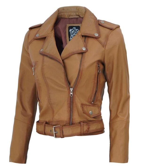 Asymmetrical Slim Fit Leather Jacket